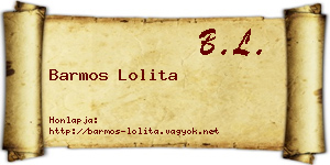 Barmos Lolita névjegykártya